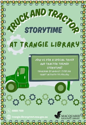 Truck and Tractor Storytime at Trangie Library